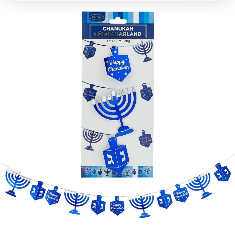 2 packages rite lite, ltd. Chanukah Foil Garland Banner